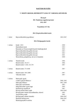 Tatabánya nagyközség iratai