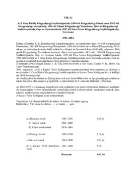 I. Géza Király Közgazdasági Szakközépiskola (1948-tól Közgazd. Gimn., 1952-től Közgazd. Középisk....